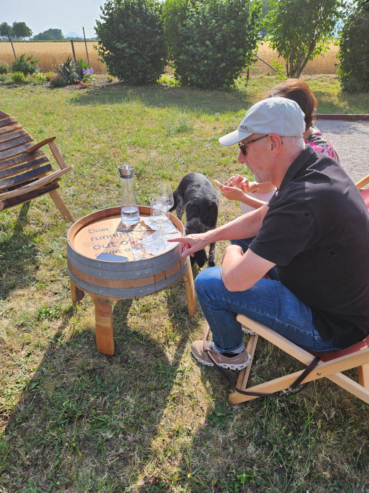 Beistelltisch, Couchtisch aus original Weinfass