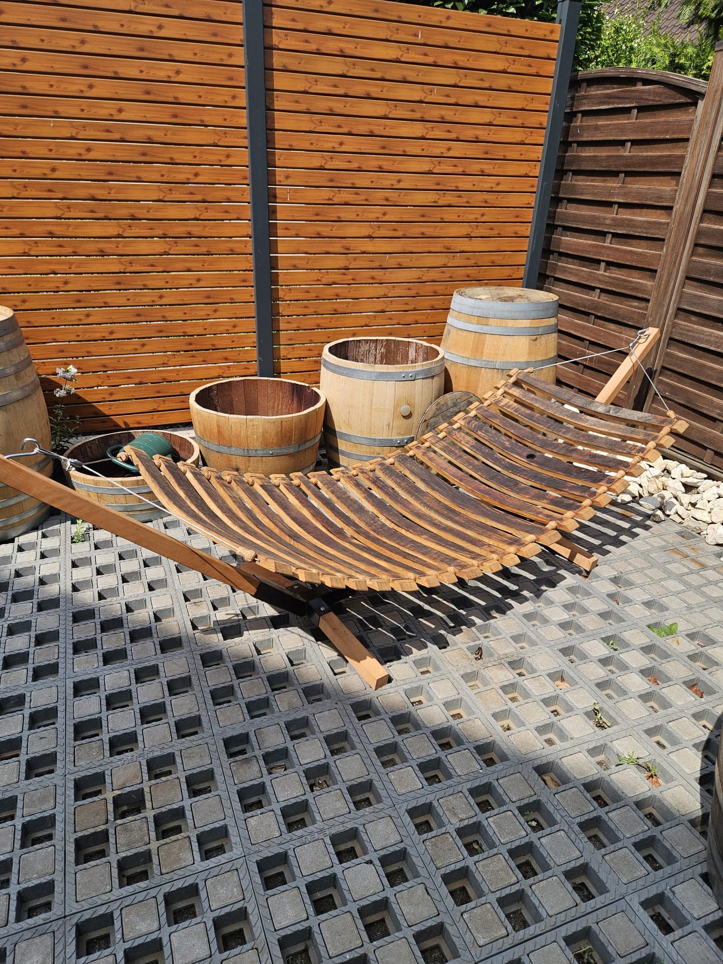 Hängematte aus Fassdauben