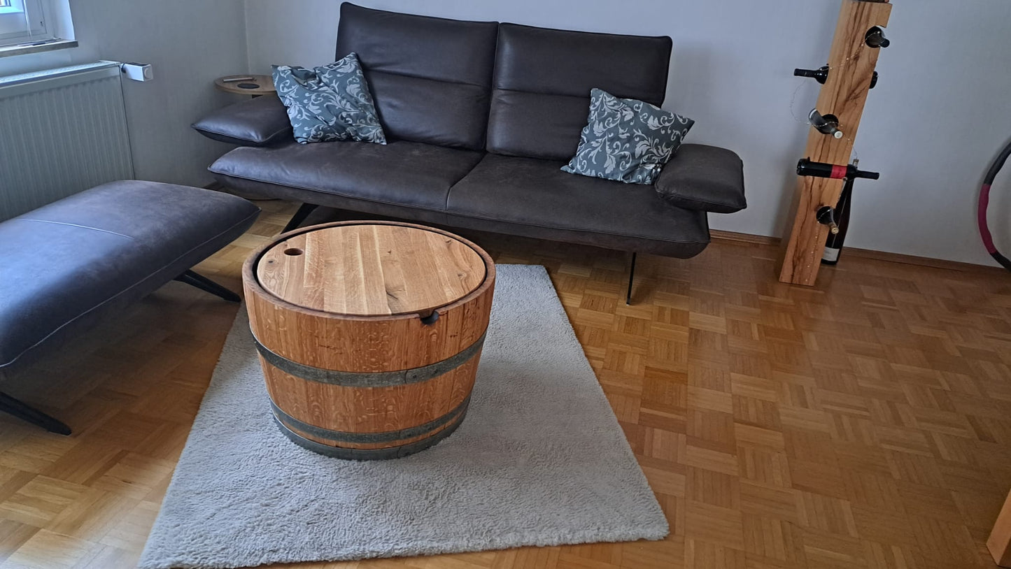 Beistelltisch, Couchtisch mit Eichenplatte