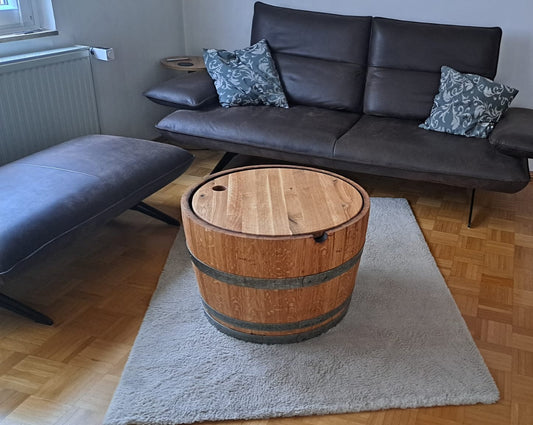 Beistelltisch, Couchtisch mit Eichenplatte